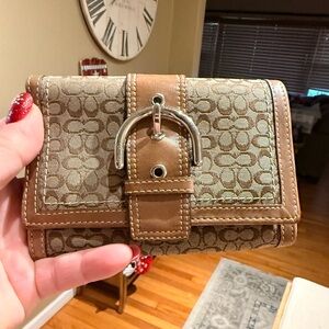 Coach Brown Patterned Women's Wallet